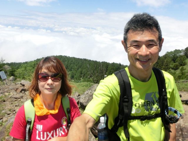 奥さんと山に登るのが趣味です